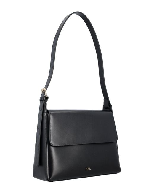 A.P.C. Black Virginie Flap Bag