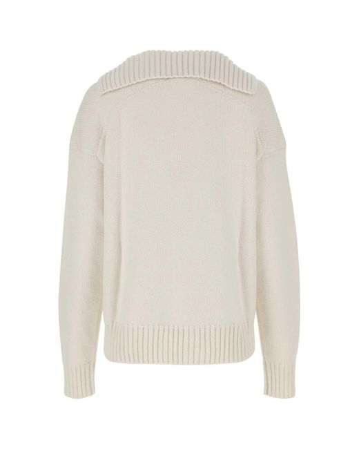 Jil Sander White Knitwear