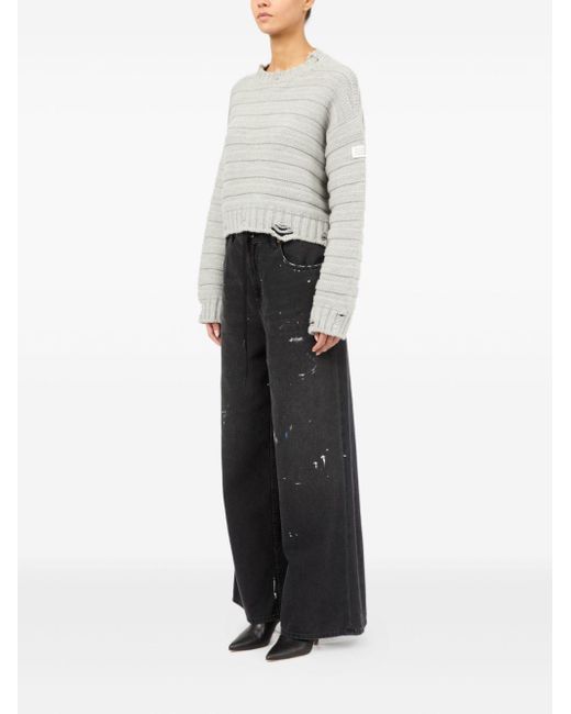 MM6 by Maison Martin Margiela White Sweaters
