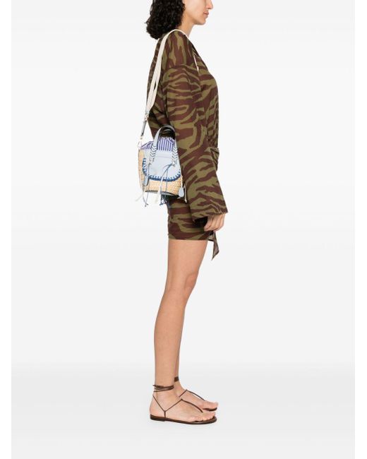 CUBA LAB Blue Habanera Bucket Bag