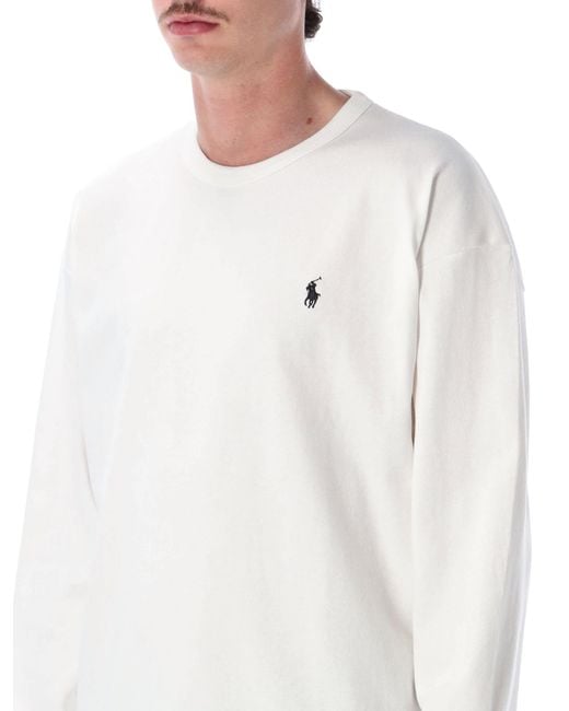Polo Ralph Lauren White Relaxed Fit Long-Sleeve T-Shirt