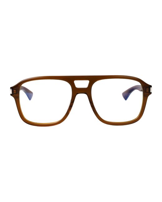 Saint Laurent Brown Acetate Glasses