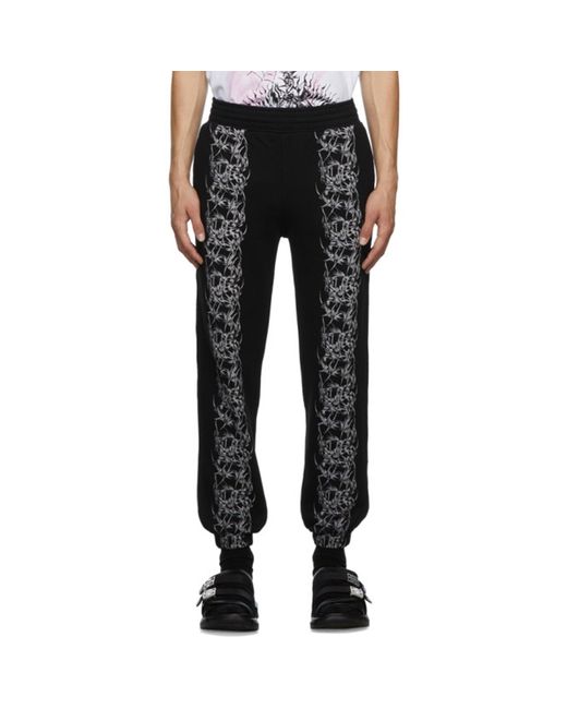 Givenchy Black Cotton Printed Pants for men