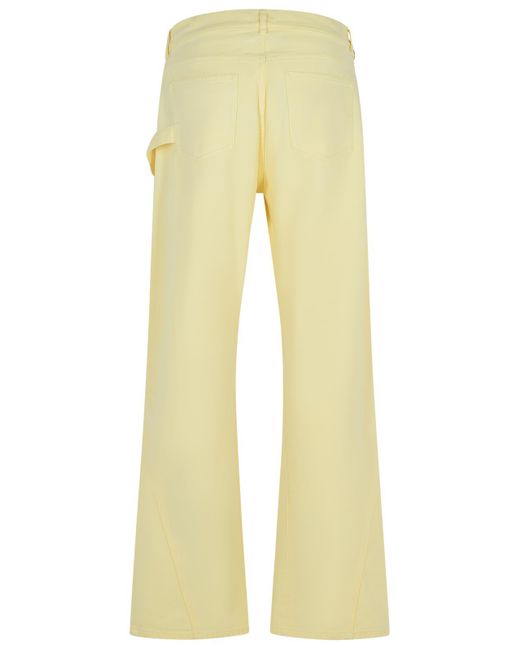 J.W. Anderson Yellow Jw Anderson Workwear' Cotton Pants With Twisted Leg for men