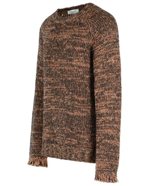 Laneus Brown Multi Alpaca Blend Sweater