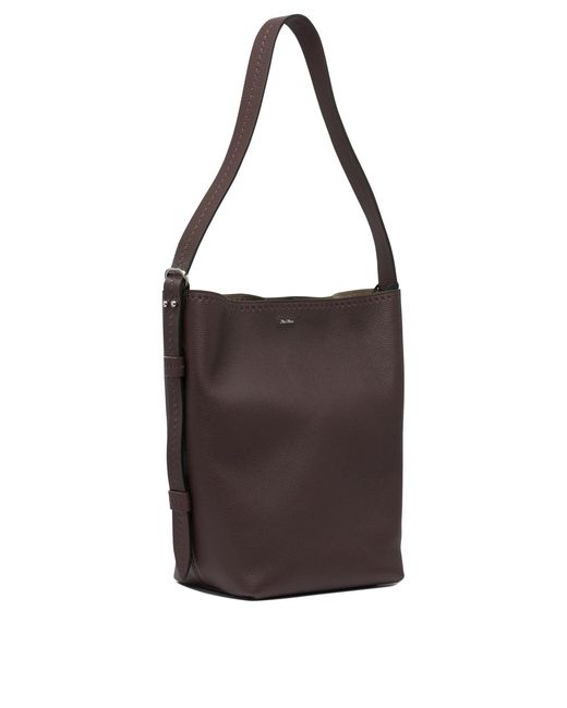 Max Mara Brown Archetipo Shoulder Bags Bordeaux