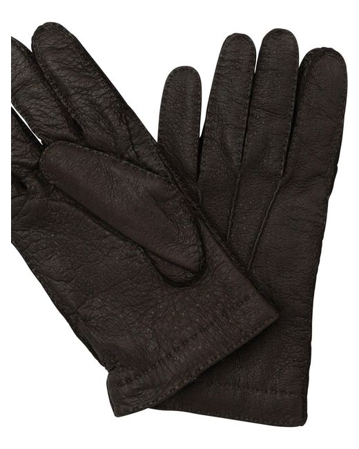 Restelli Black 42/F Gloves for men