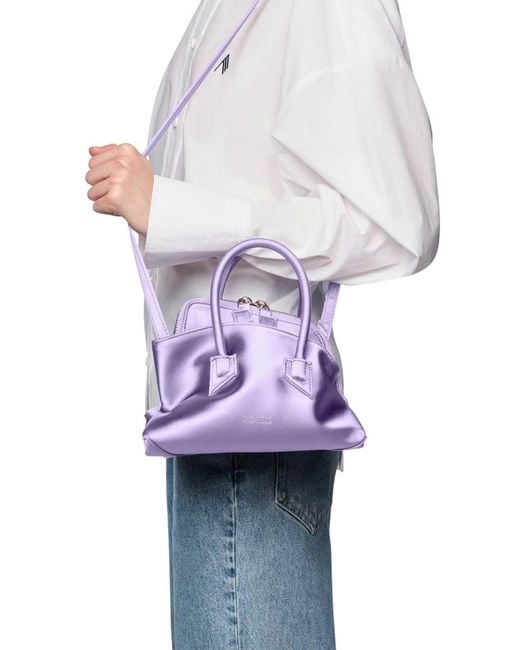 The Attico Purple Lilac "La Passeggiata Mini" Top Handle
