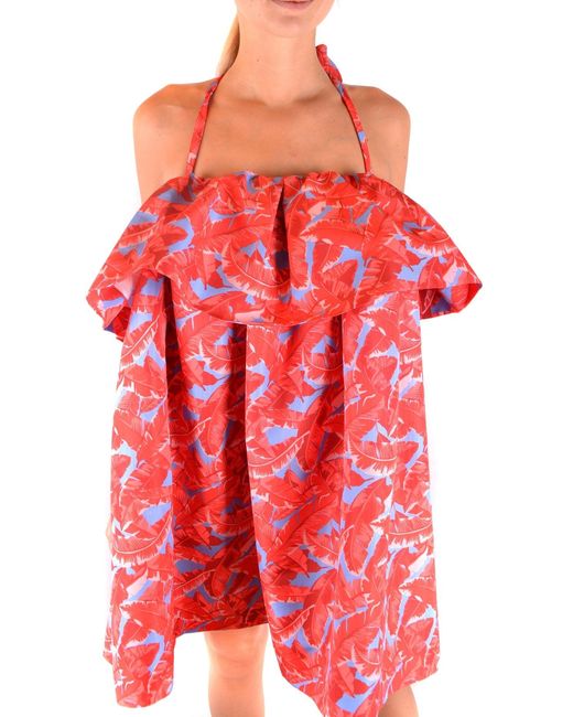 MSGM Red Damen polyester kleid