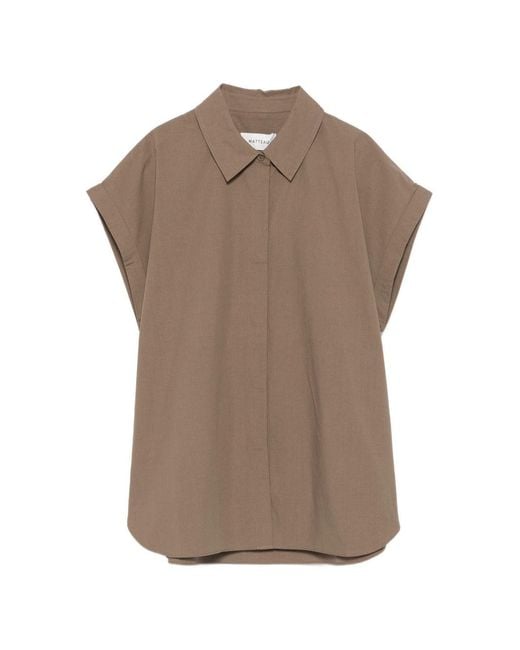 Matteau Brown Cotton Shirt