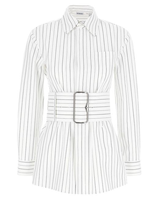 Burberry Gestreepte Shirt in het White