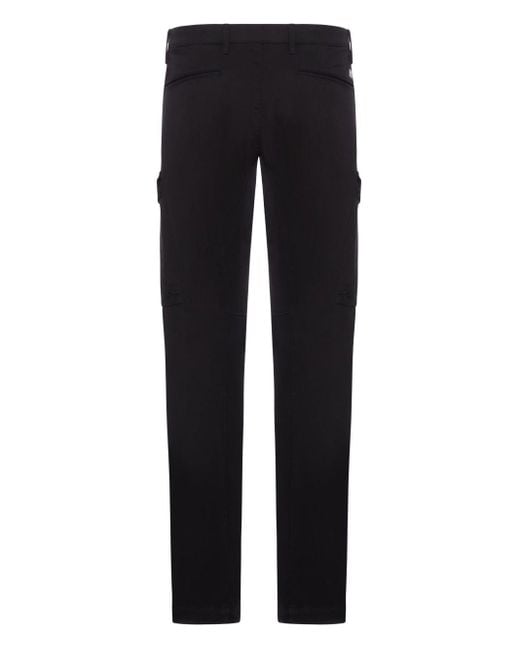 C P Company Blue Stretch Sateen Ergonomic Cargo Pants for men