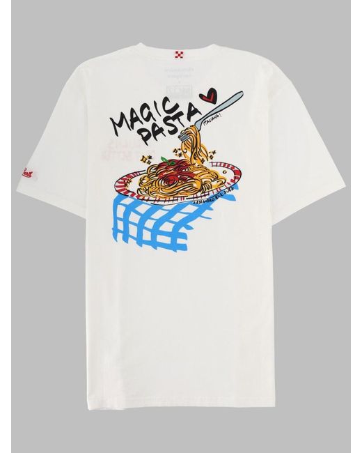 Mc2 Saint Barth White T Shirt Con Stampa