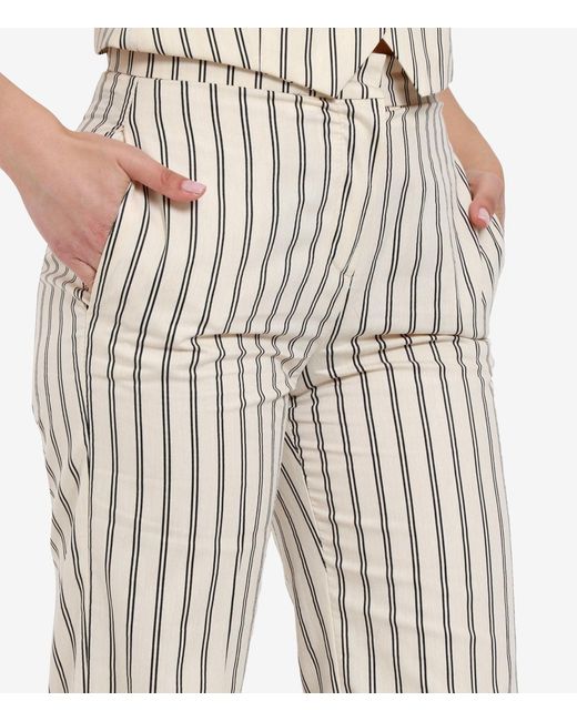 Kaos Broek Beige in het White
