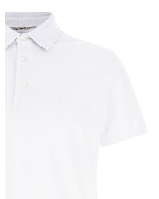 Etro 'pegaso' Poloshirt in het White voor heren
