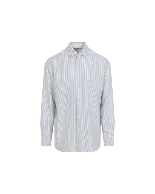 Zegna Blue Silk Shirt