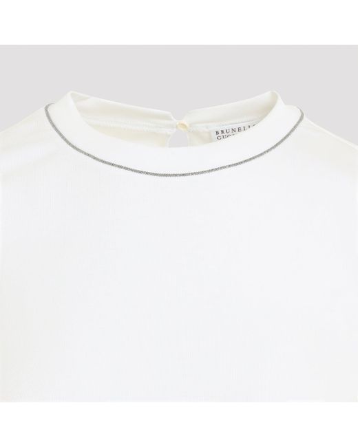Brunello Cucinelli Geribbeld T-shirt in het White