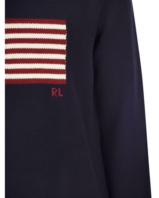 Shirt Iconic Flag Polo Ralph Lauren pour homme en coloris Blue