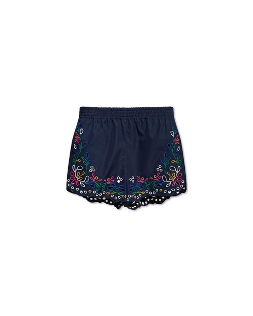 Chloé Blue Cotton Shorts