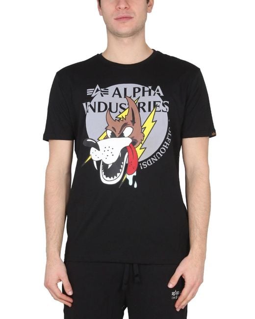 Alpha Industries Black Wolfhounds T-Shirt for men