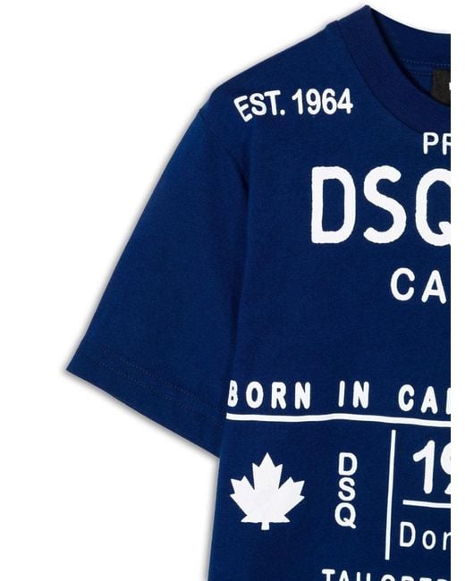 DSquared² Blue Slouch Fit Maglietta