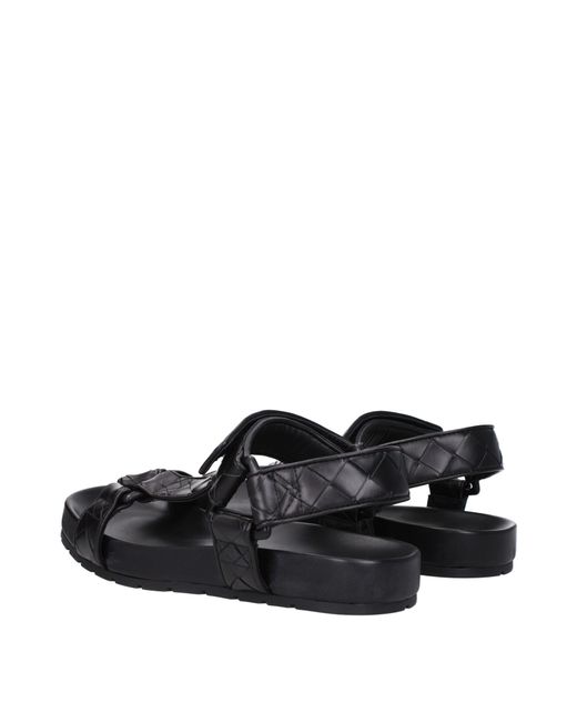 Bottega Veneta Black Flat Sandals for men