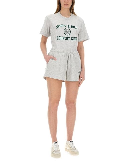 SPORTY&RICH Gray Short Varsity