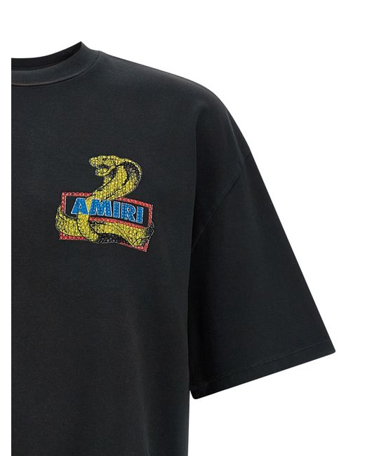 Amiri ' Crystal Cobra' T -shirt in het Black voor heren