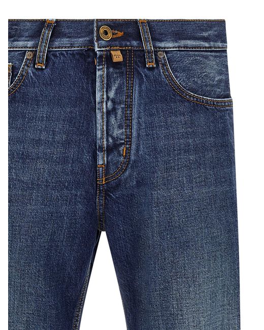 Jacob Cohen Blue 'Cropped Tapered' Jeans for men