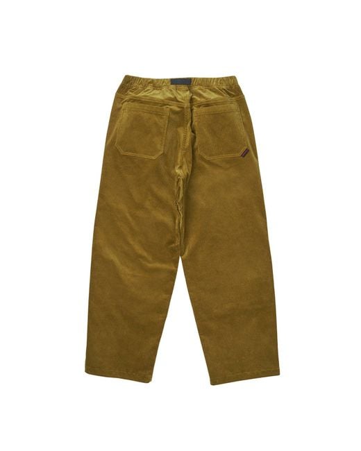 Gramicci Green Corduroy Double Knee Pant Clothing for men