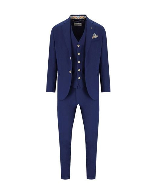 Bob Blue 3 Pieces Suit for men