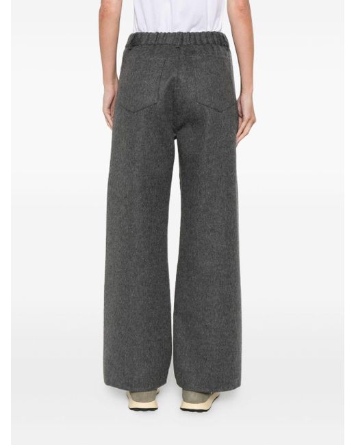 Brunello Cucinelli Gray Wollkordelstringhose