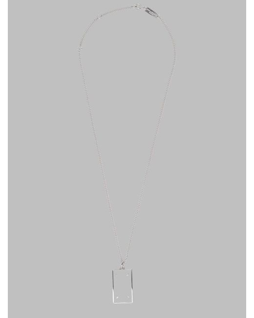 Maison Margiela White Minimalist Pendant Necklace