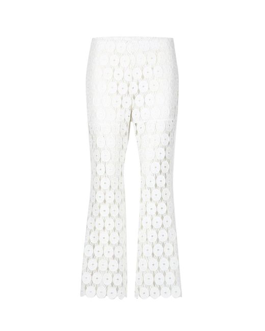 Erika Cavallini Semi Couture White Trousers