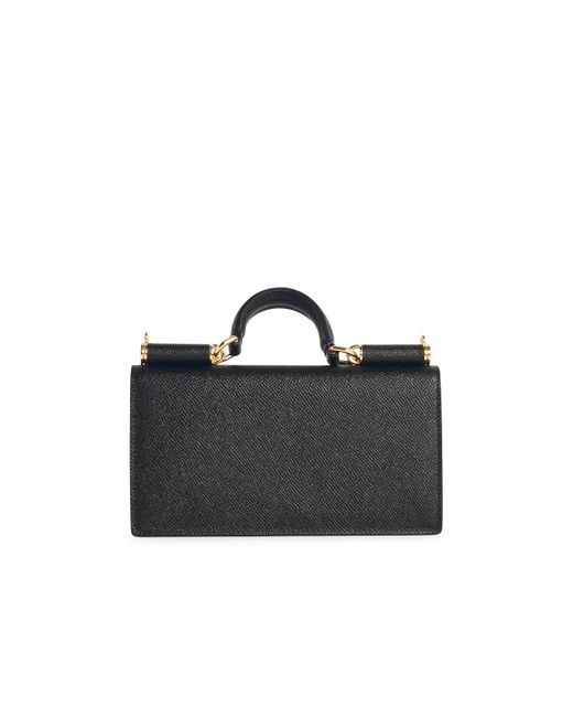 Dolce & Gabbana Black Lear Wallet