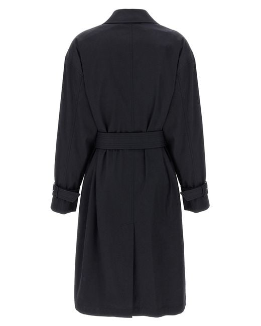 Max Mara Blue 'Ebrien' Trench Coat