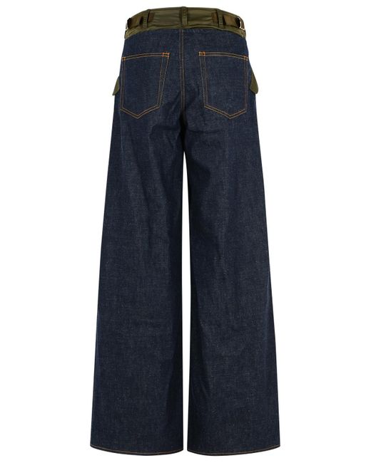 Sacai Blue Cotton Jeans