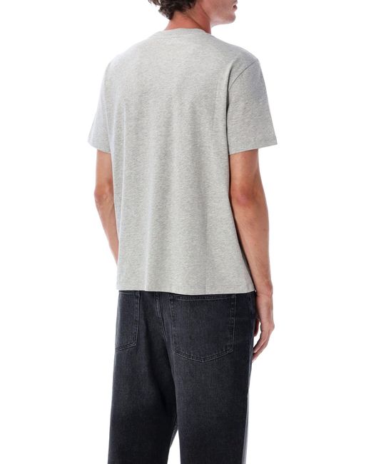 AMI Gray Ami De Coeur T-Shirt for men