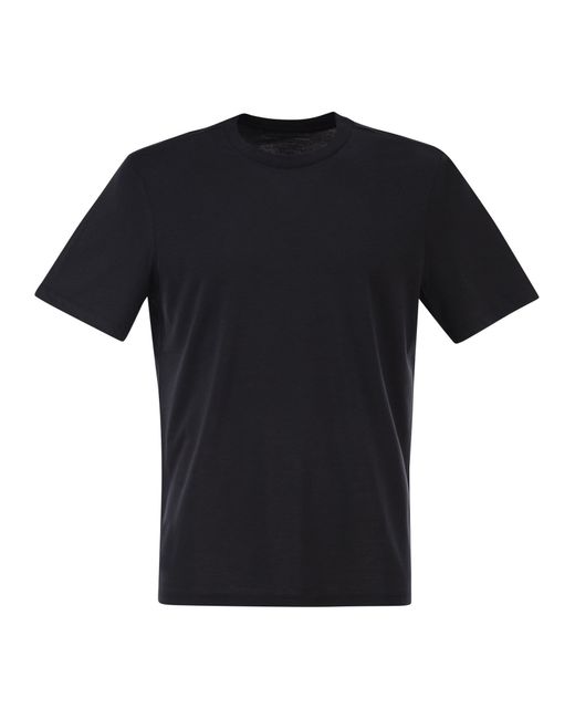 Majestic Black Lyocell And Organic Cotton T Shirt