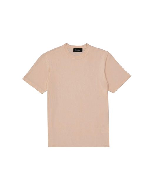 DSquared² Baumwoll -T -Shirt in Natural für Herren