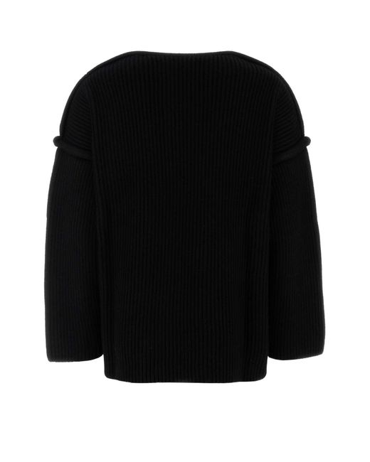 Jil Sander Black Wool Sweater