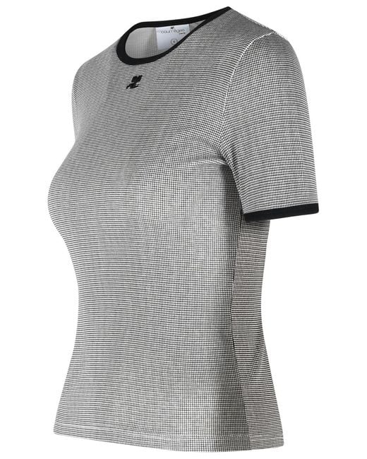 Courreges Gray Cotton T Shirt