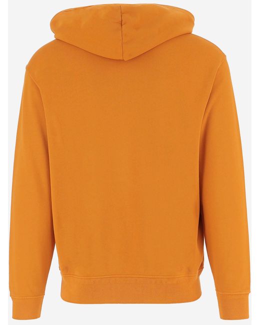 C P Company Orange Cotton Sweatshirt With Logo for men