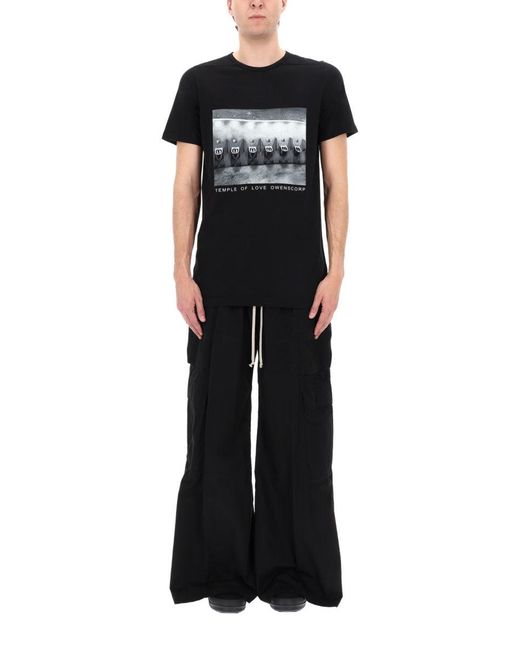 Rick Owens Black T Shirt "Level T"