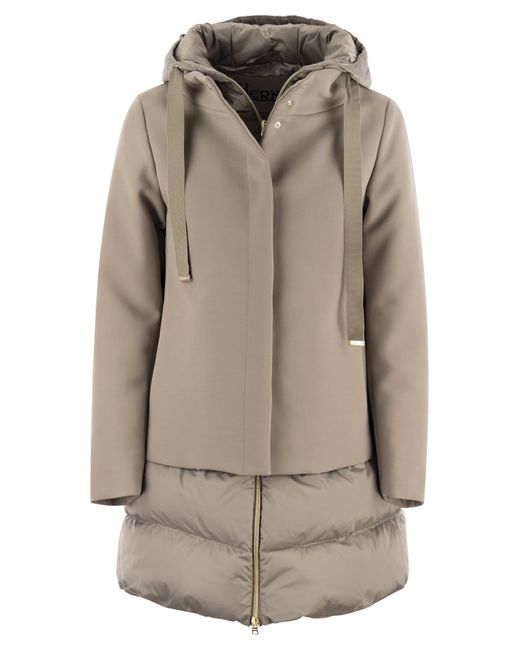 Herno Natural A-shape Down Jacket With Hood