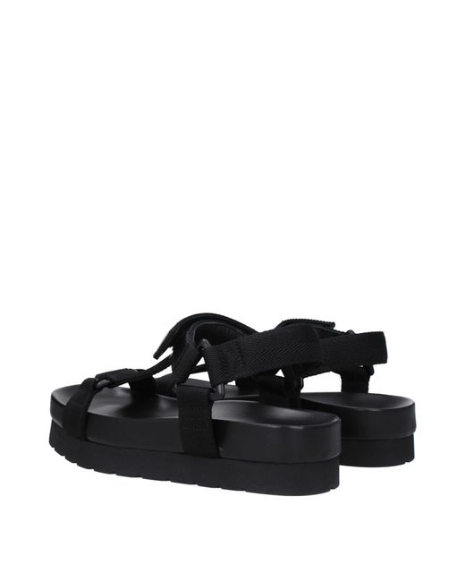 Bottega Veneta Black Sandali Donna Tessuto Nero for men