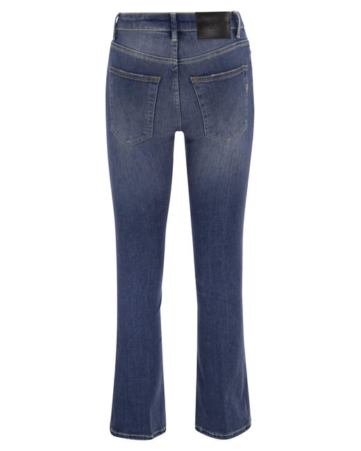 Mandy Jeans Super Skinny Bootcut di Dondup in Blue