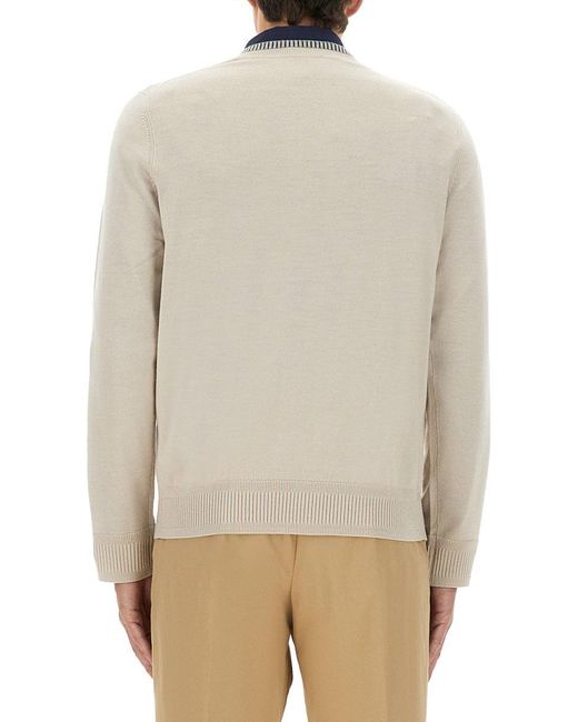 Paul Smith Natural Shirt With Embroidered Logo