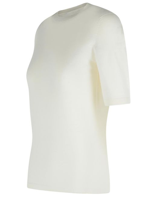 Max Mara White 'Gerico' Virgin Wool Sweater