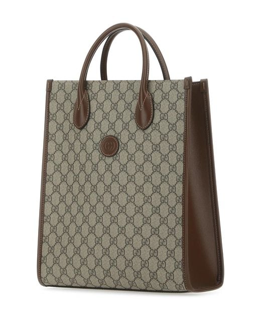 Gucci Brown Medium Tote With Interlocking G